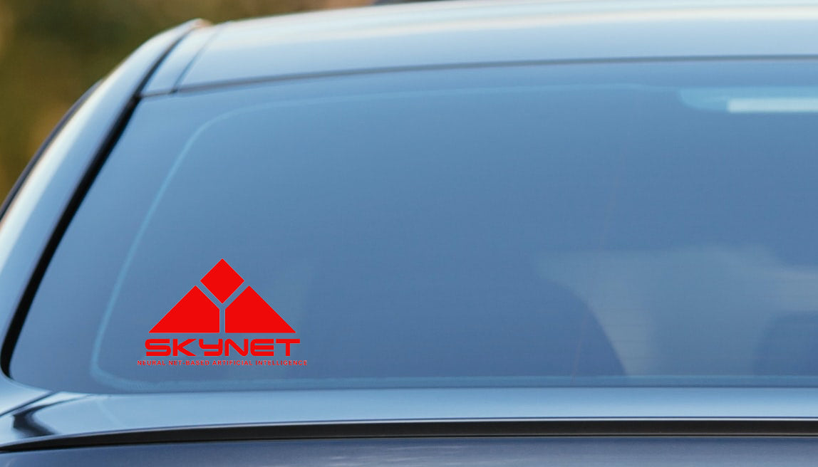 Skynet logo Terminator inspired sticker, Cyberdyne, car sticker, laptop decal image 0