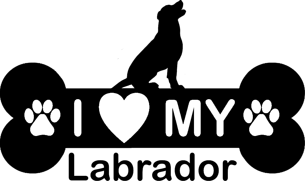 I love my Labrador vinyl car decal image 1