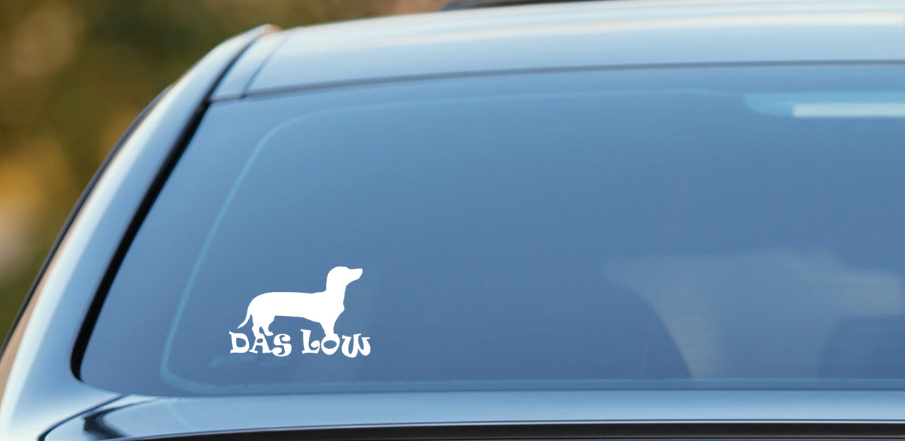 Dachshund sticker, Das Low vinyl decal for lovers of sausage dogs, weiner dogs image 0