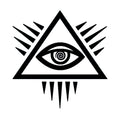 All Seeing Eye, Eye of Providence sticker, occult, pyramid, talisman vinyl decal