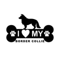 I love my Border Collie vinyl car decal