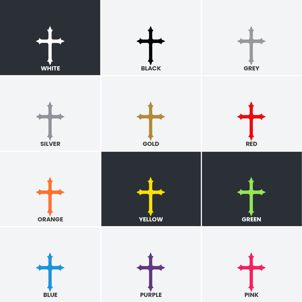 Christian Cross sticker, Christian Cross vinyl decal, car sticker, laptop decal