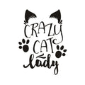 Crazy Cat Lady vinyl decal. Funny sticker for cat owners and lovers