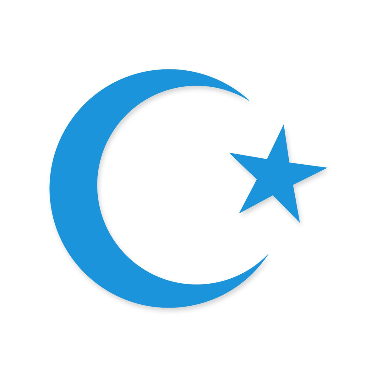 Crescent and Star car sticker, Arabic Islamic Muslim decal