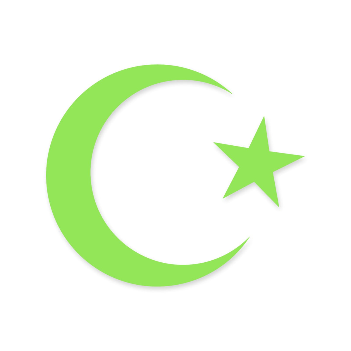 Crescent and Star car sticker, Arabic Islamic Muslim decal