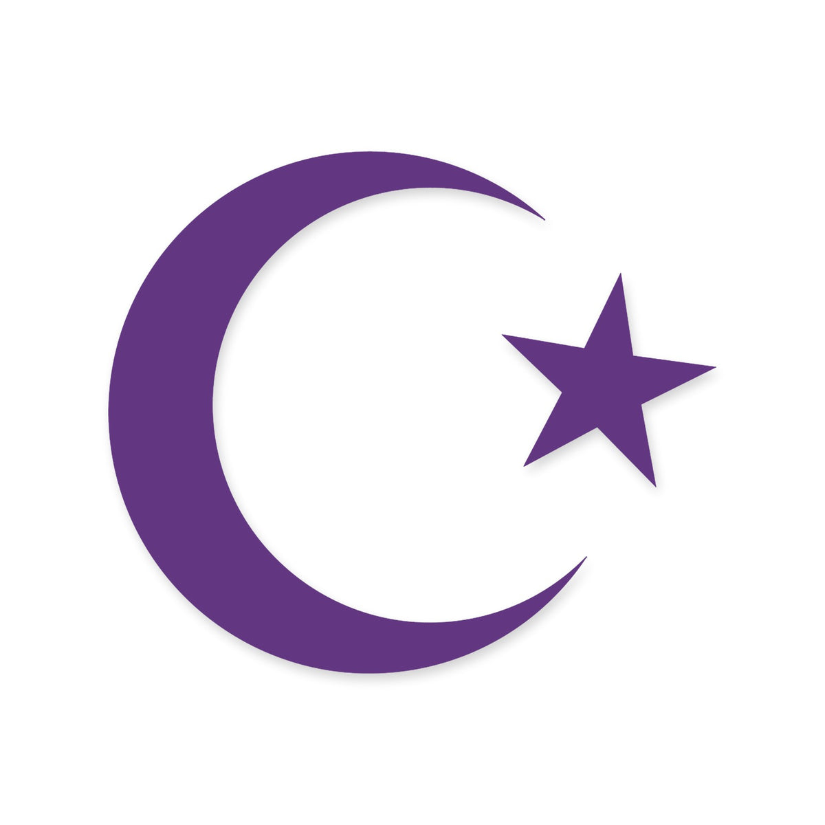 Crescent and Star car sticker, Arabic Islamic Muslim decal