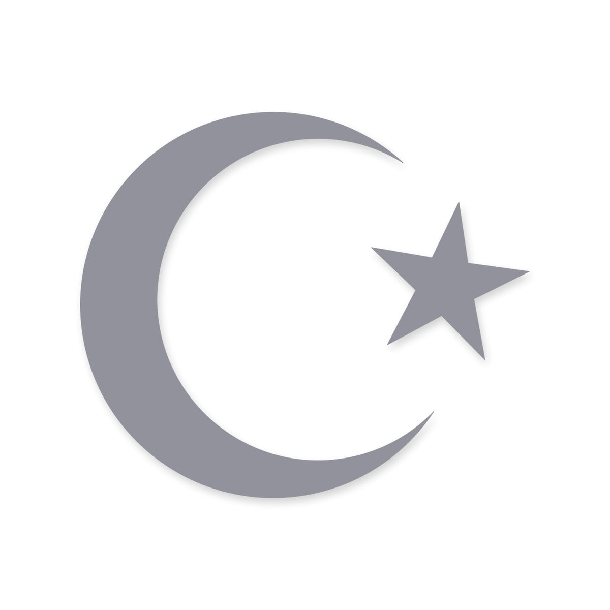 Crescent and Star car sticker, Arabic Islamic Muslim decal