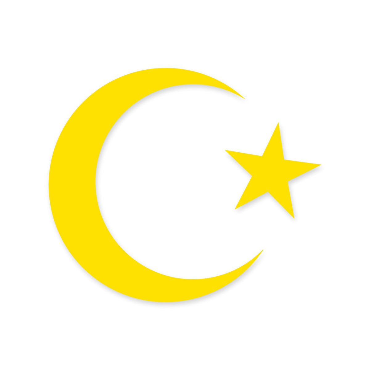 Crescent and Star car sticker, Arabic Islamic Muslim decal