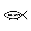 Darwin Jesus fish decal, science sticker, evolution sticker, biology sticker, vinyl decal, gift