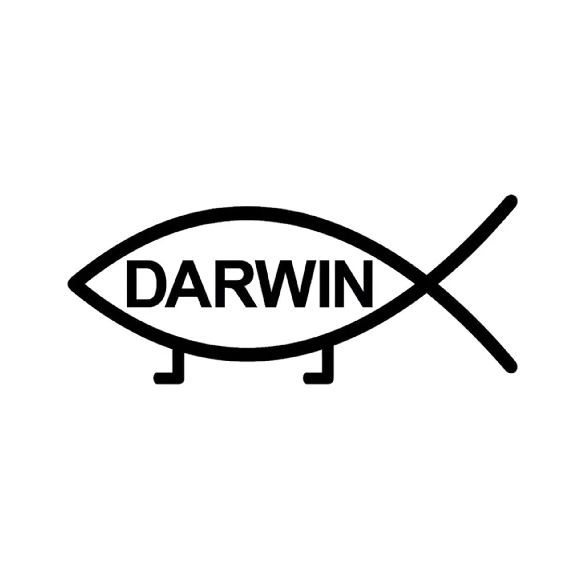 Darwin Jesus fish decal, science sticker, evolution sticker, biology sticker, vinyl decal, gift