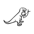 Dinosaur eating a Jesus fish sticker, science sticker, evolution sticker, Darwin, biology sticker, gift