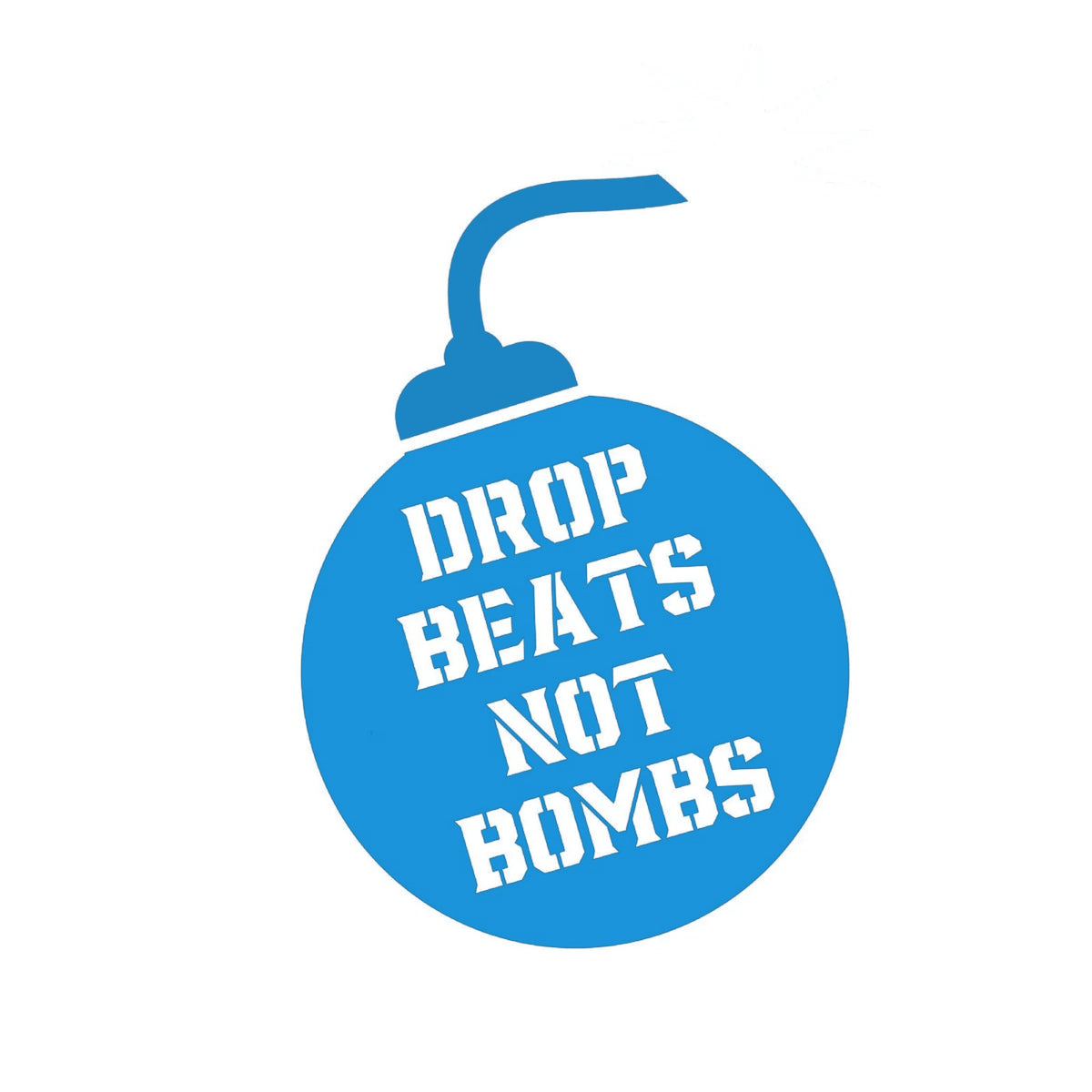 Drop beats Not Bombs sticker, Rave car sticker, laptop, walls vinyl