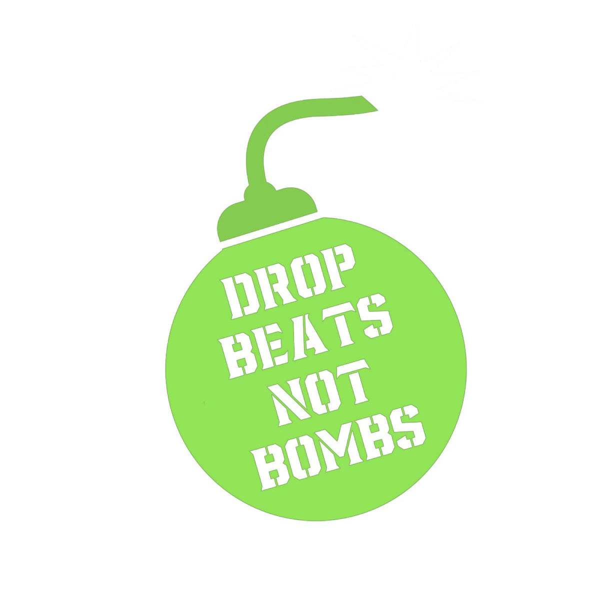 Drop beats Not Bombs sticker, Rave car sticker, laptop, walls vinyl