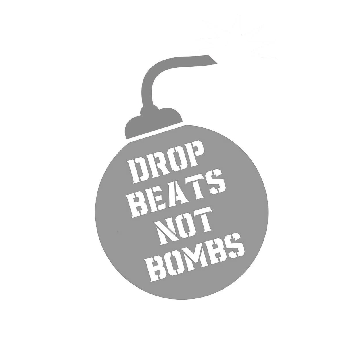 Drop beats Not Bombs sticker, Rave car sticker, laptop, walls vinyl