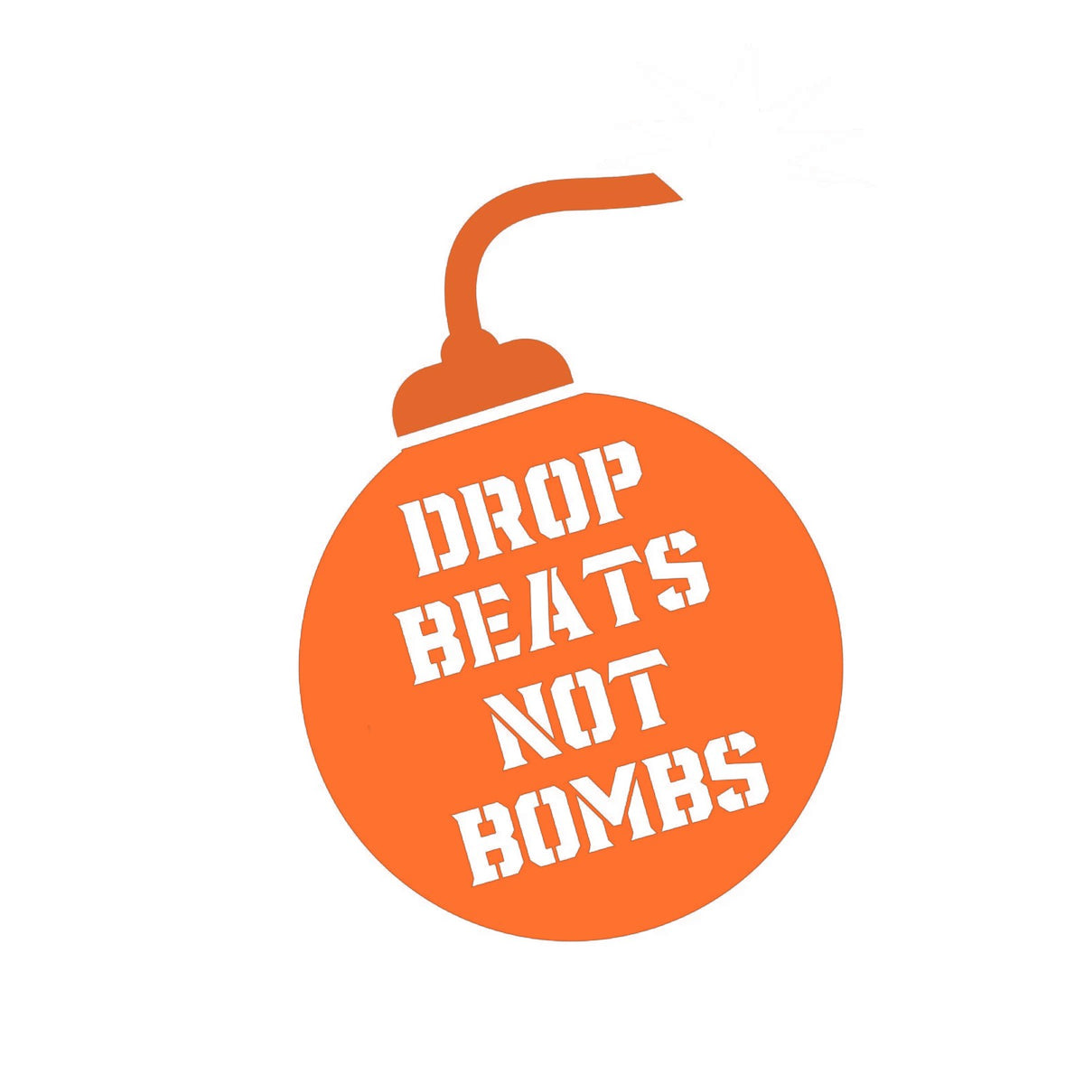 Drop beats Not Bombs sticker, Rave car sticker, laptop, walls vinyl