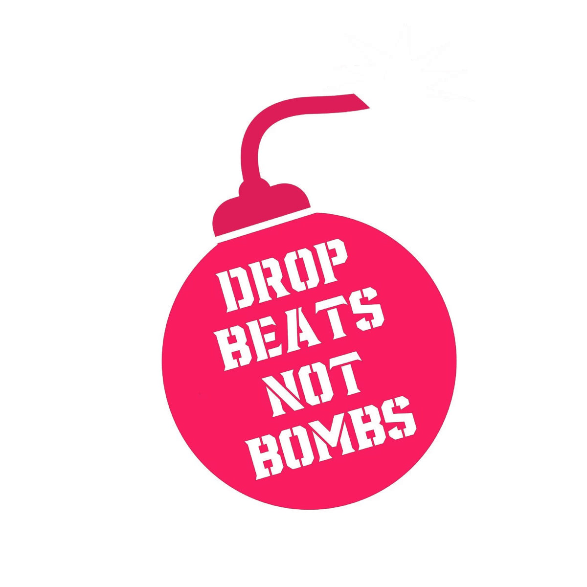 Drop beats Not Bombs sticker, Rave car sticker, laptop, walls vinyl
