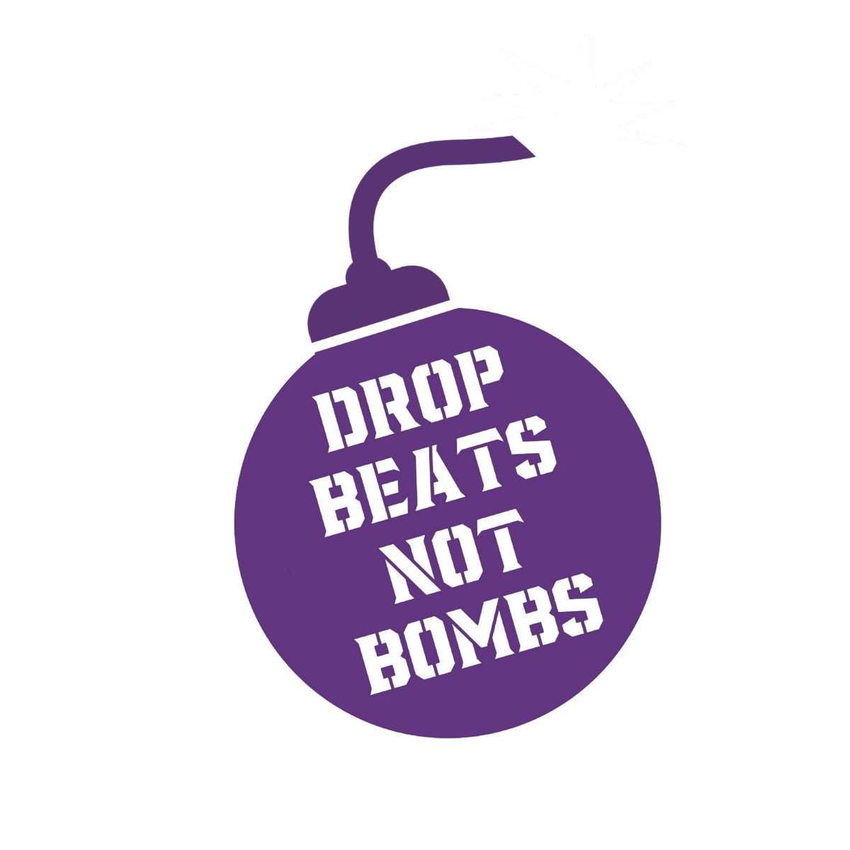 Drop beats Not Bombs sticker, Rave car sticker, laptop, walls vinyl