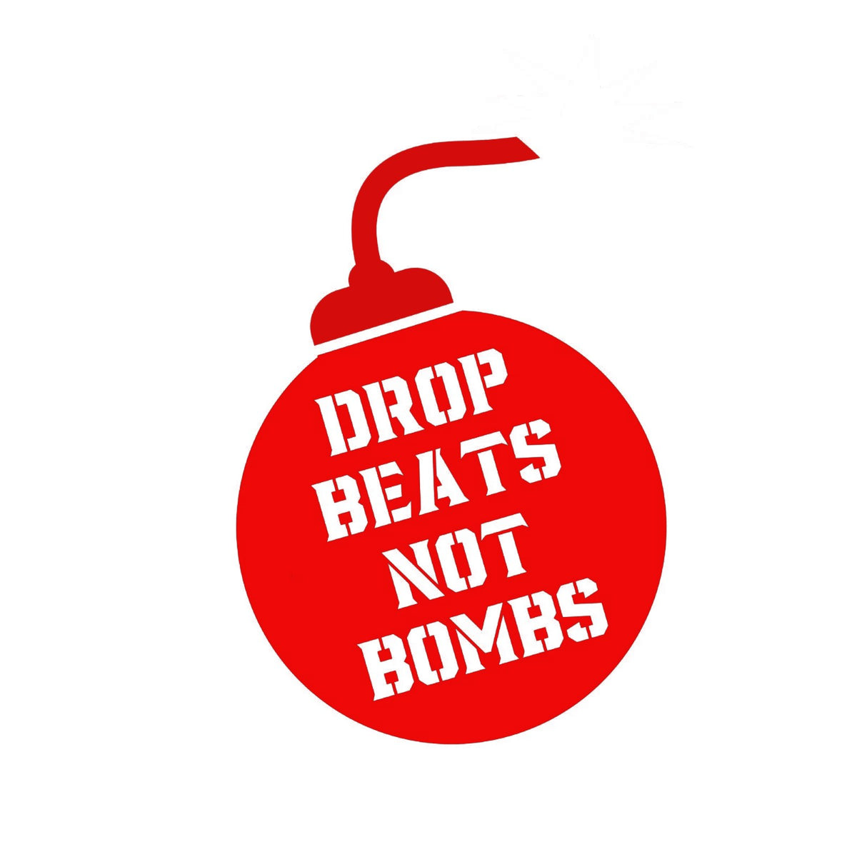 Drop beats Not Bombs sticker, Rave car sticker, laptop, walls vinyl