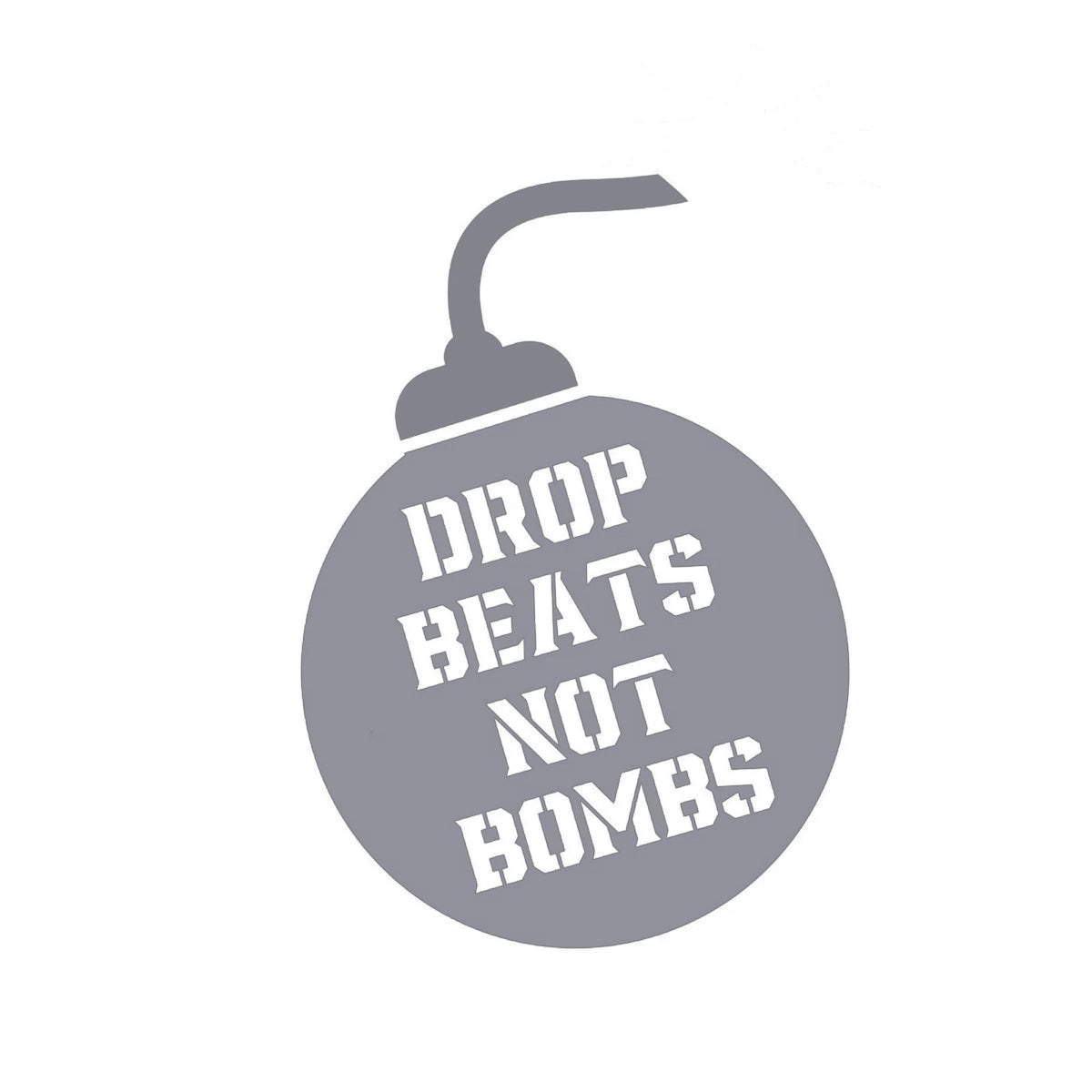 Drop beats Not Bombs sticker, Rave car sticker, laptop, walls vinyl