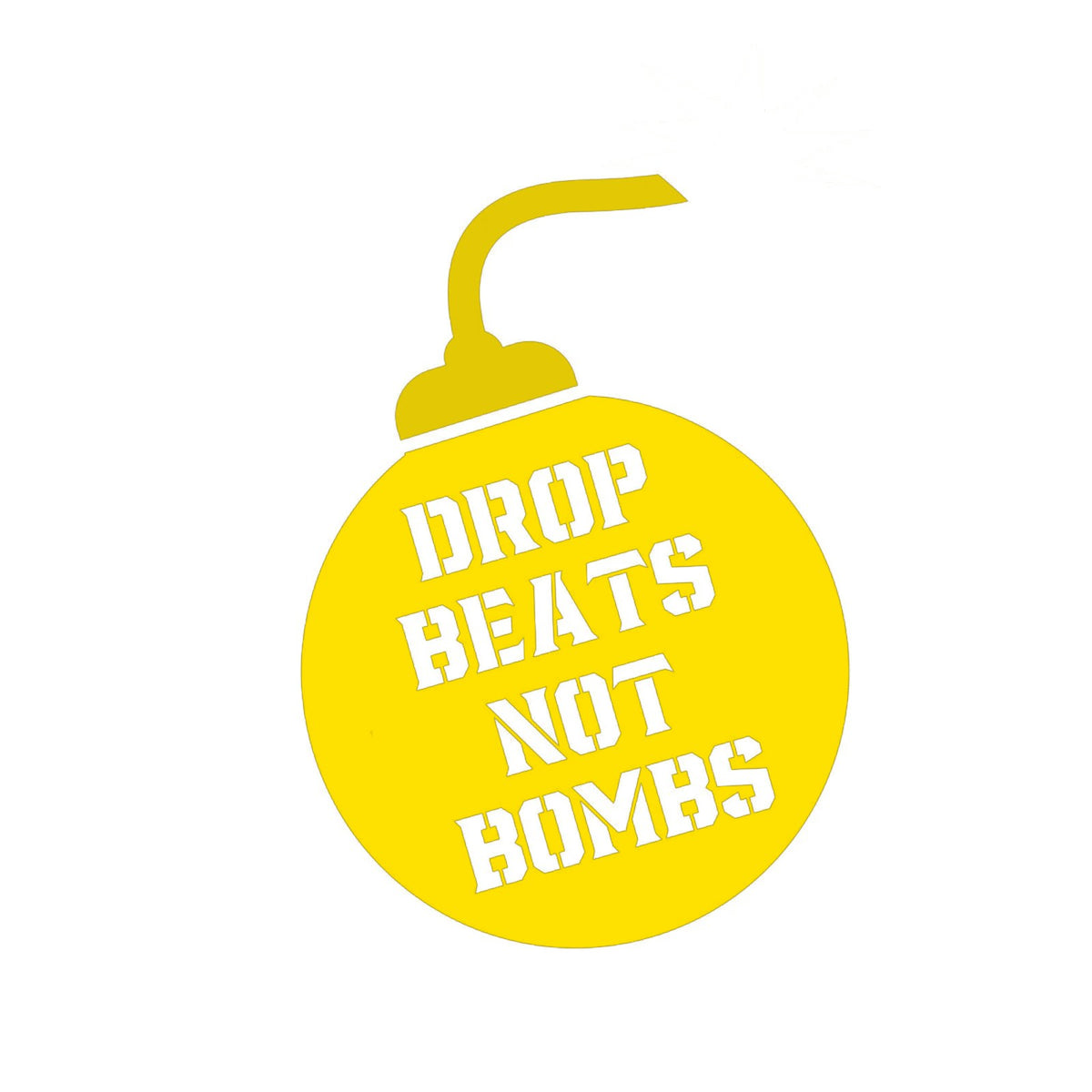 Drop beats Not Bombs sticker, Rave car sticker, laptop, walls vinyl