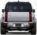 Fake Farmer decal on Land Rover Defender rear window - White, 15cm