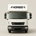 Horse Lorry Horsebox Equestrian Van vinyl decal on lorry body panel