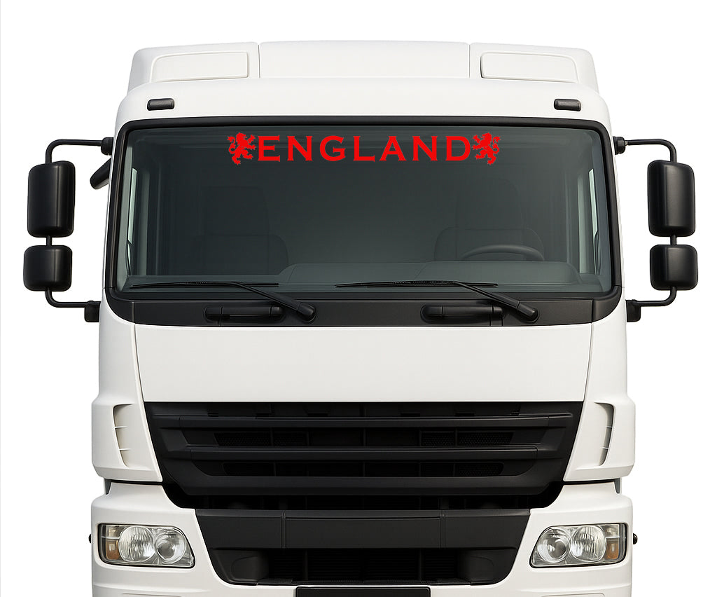 England Lorry windscreen sticker English Lion