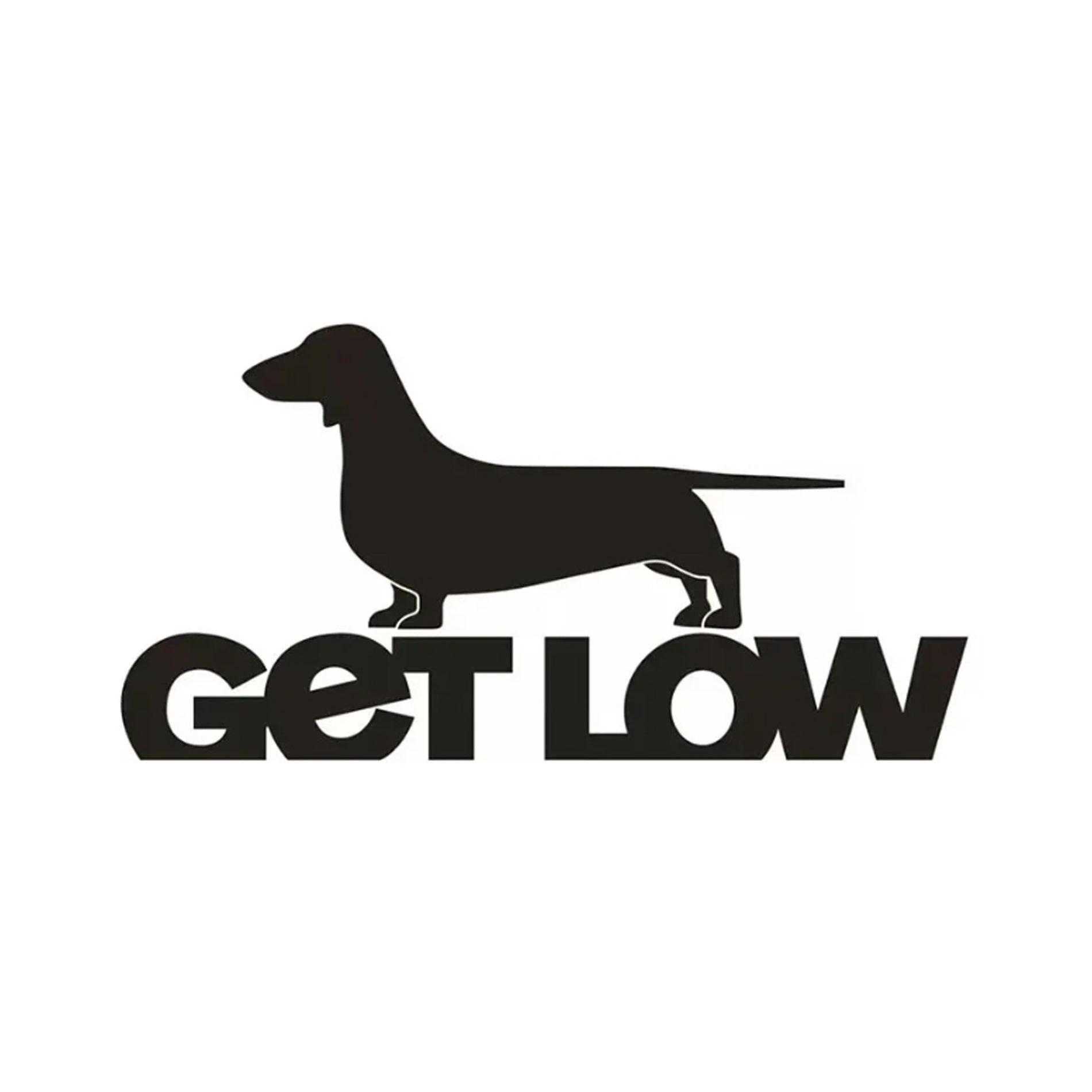 Dachshund sticker, Get Low vinyl decal, sausage dogs, weiner dogs