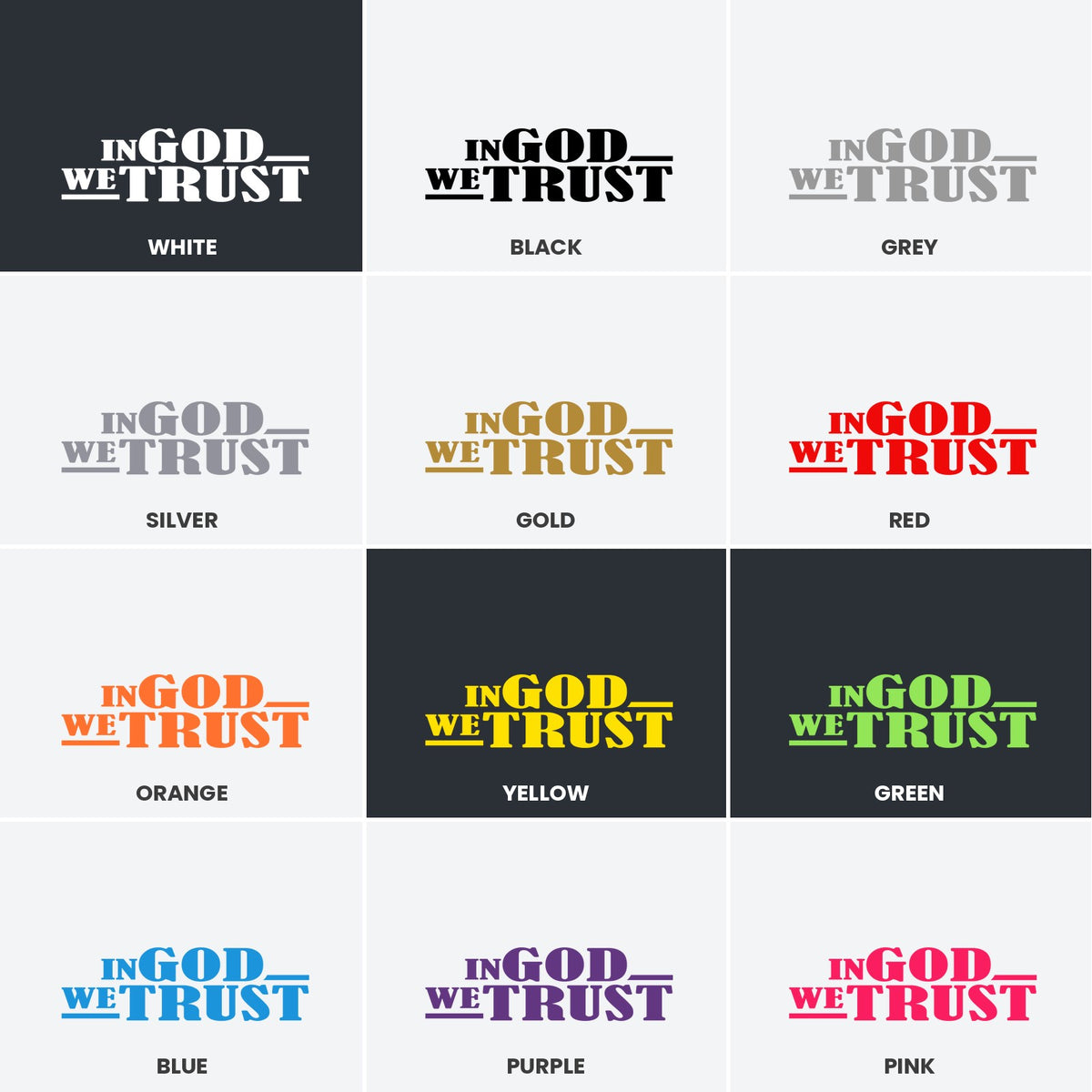 In God We Trust sticker, Christian sticker, car sticker, laptop, walls vinyl decal