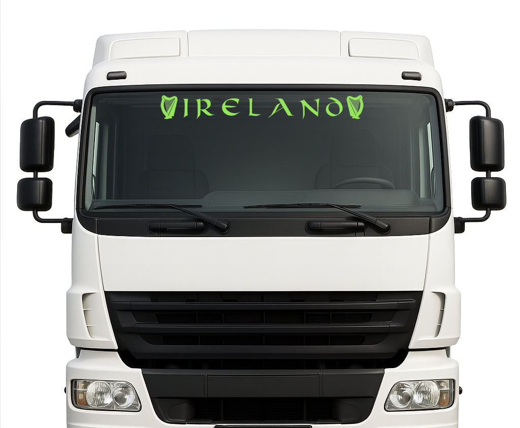 Ireland Lorry windscreen sticker Irish Harp