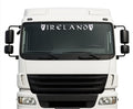 Irish Harp lorry windscreen sticker in White