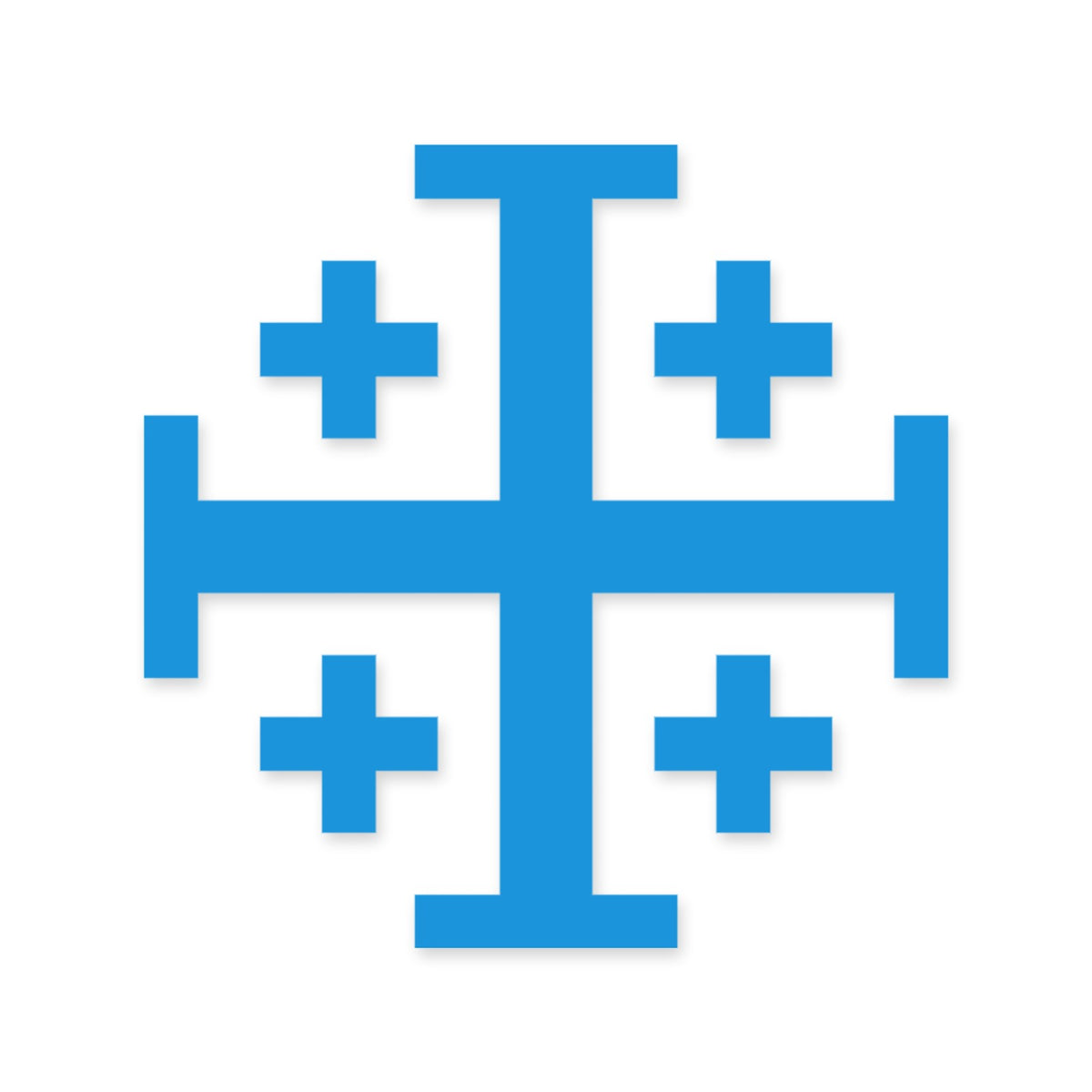 Christian Jerusalem Crusader Cross sticker, Christian Cross vinyl decal, car sticker, laptop decal