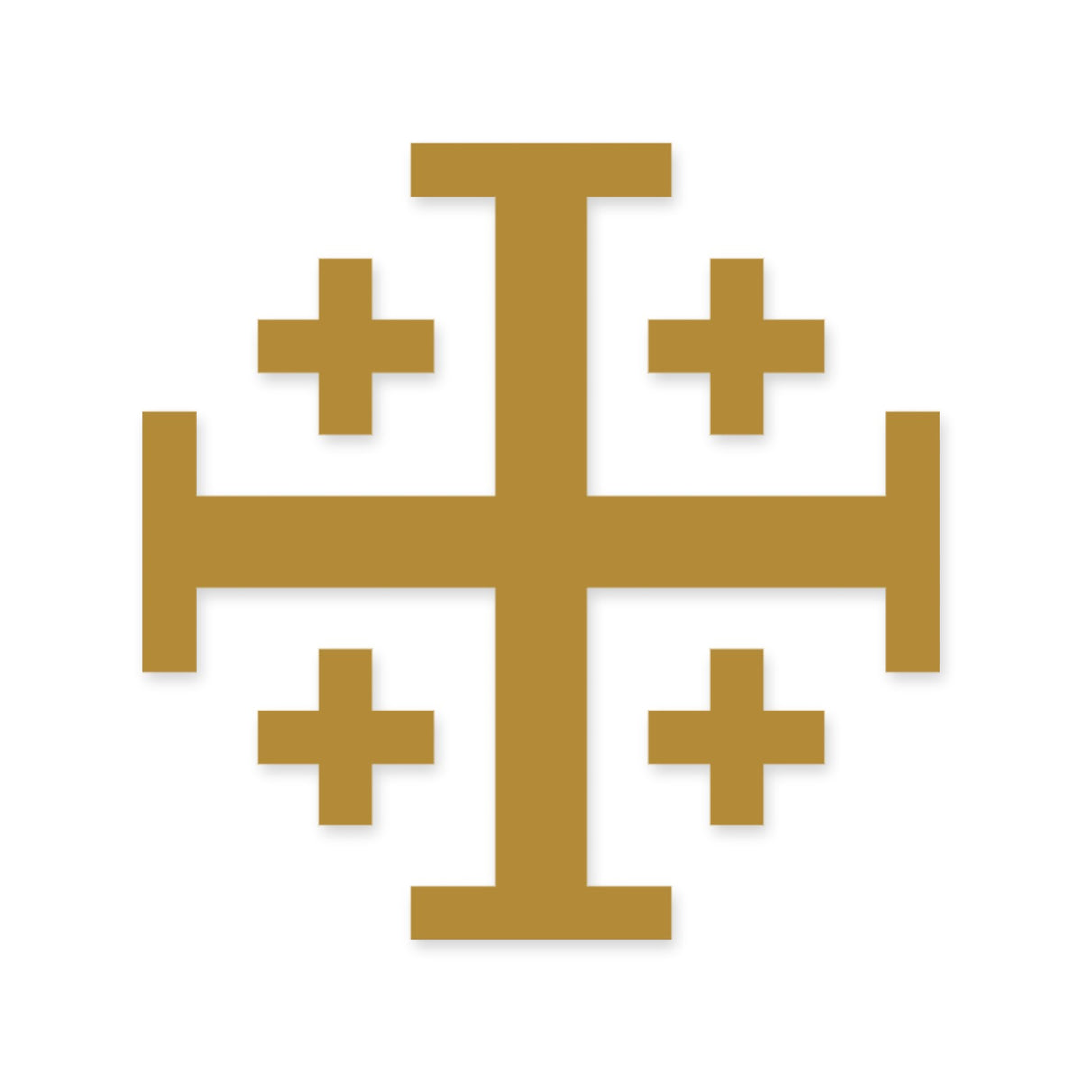 Christian Jerusalem Crusader Cross sticker, Christian Cross vinyl decal, car sticker, laptop decal
