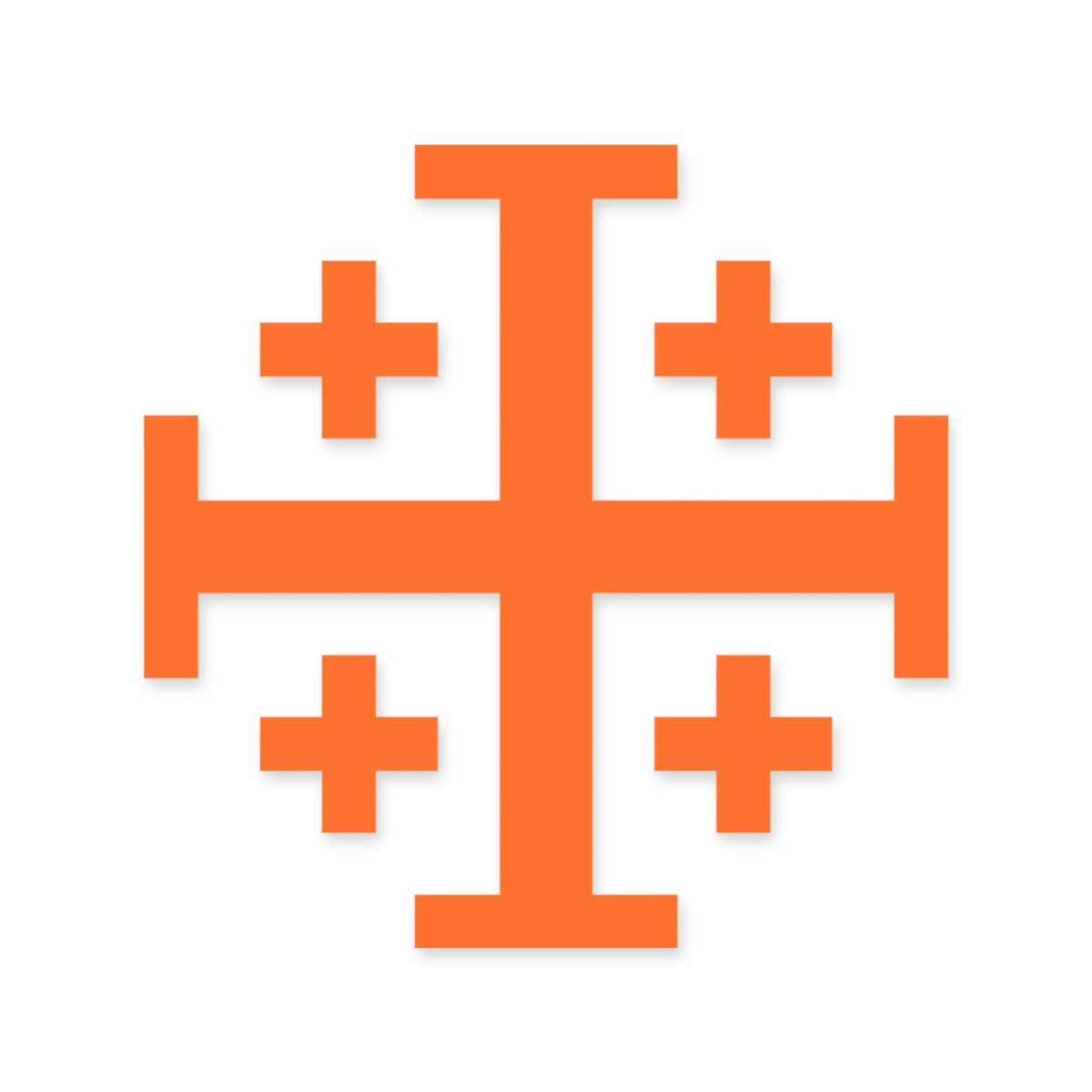Christian Jerusalem Crusader Cross sticker, Christian Cross vinyl decal, car sticker, laptop decal
