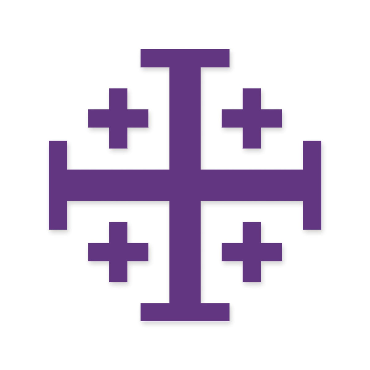 Christian Jerusalem Crusader Cross sticker, Christian Cross vinyl decal, car sticker, laptop decal