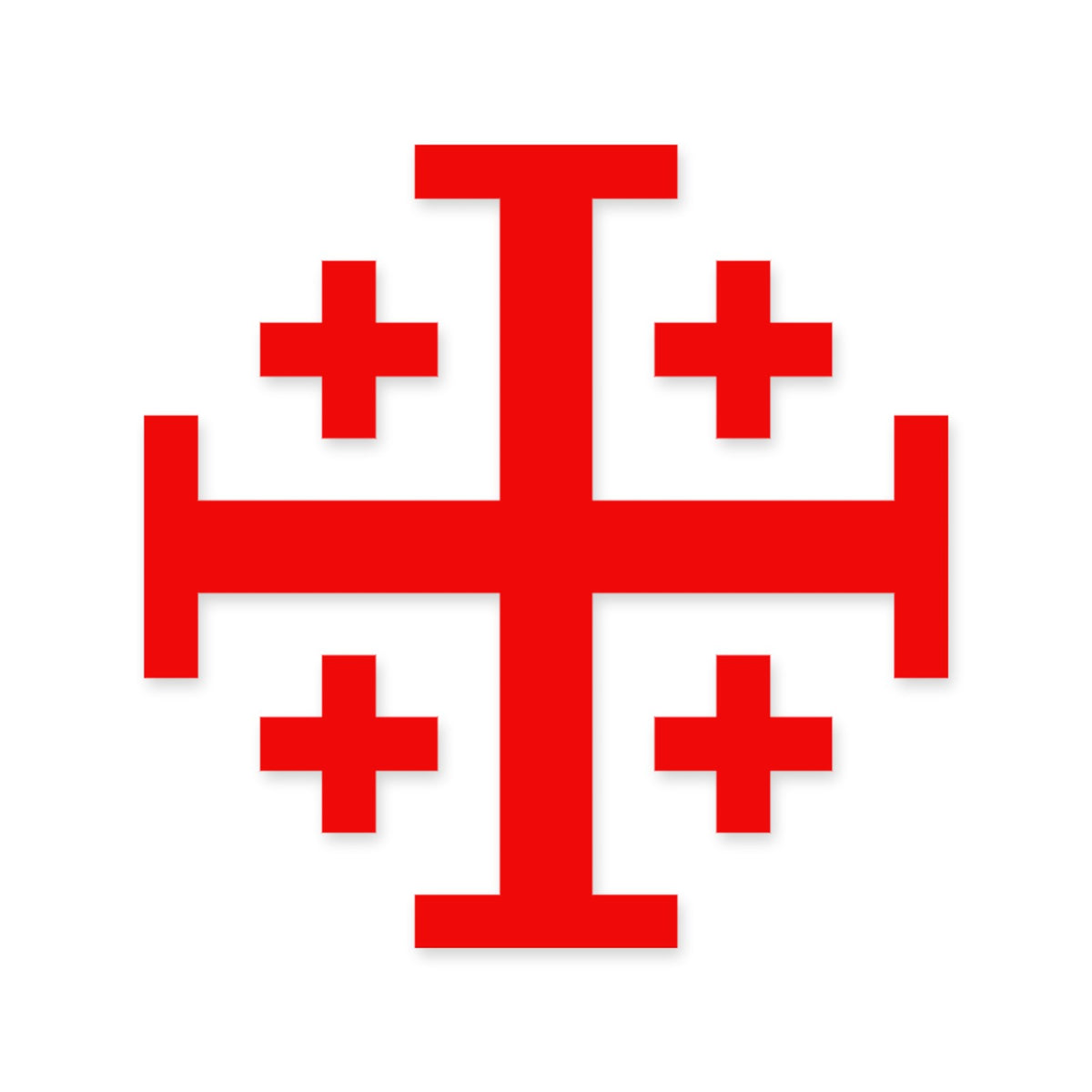 Christian Jerusalem Crusader Cross sticker, Christian Cross vinyl decal, car sticker, laptop decal