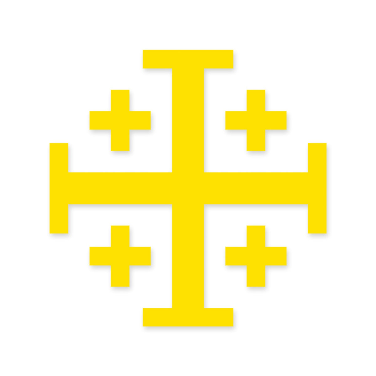 Christian Jerusalem Crusader Cross sticker, Christian Cross vinyl decal, car sticker, laptop decal