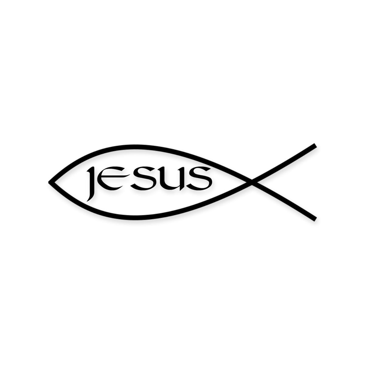 Jesus Fish sticker x2, Ichthys sticker, Christian car sticker vinyl decal