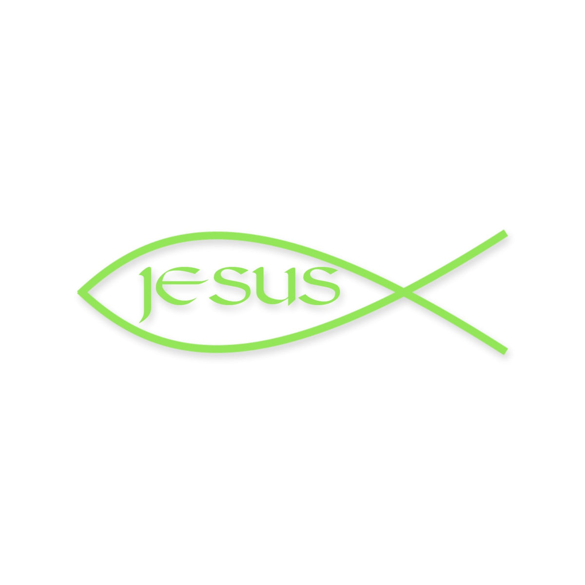 Jesus Fish sticker x2, Ichthys sticker, Christian car sticker vinyl decal