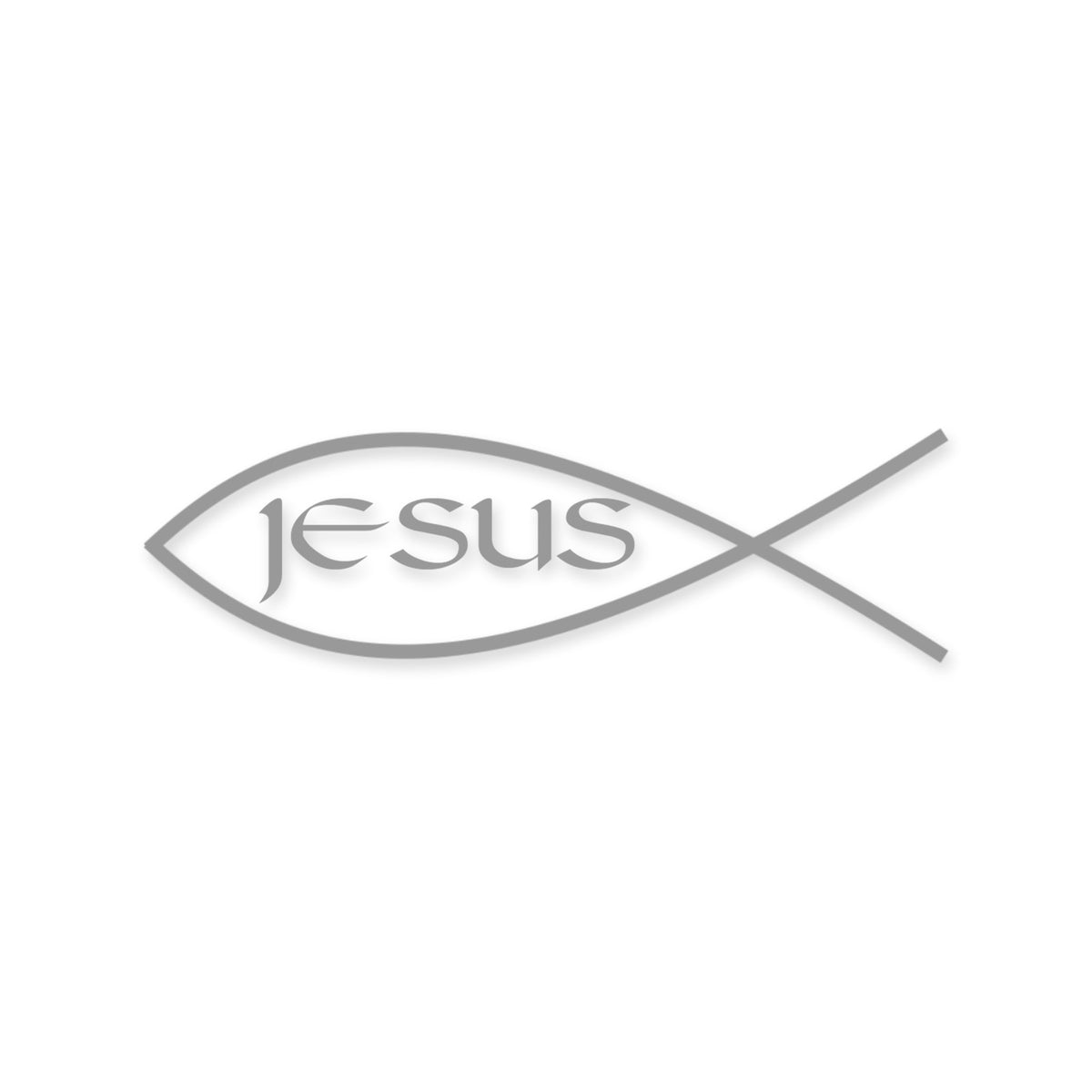 Jesus Fish sticker x2, Ichthys sticker, Christian car sticker vinyl decal