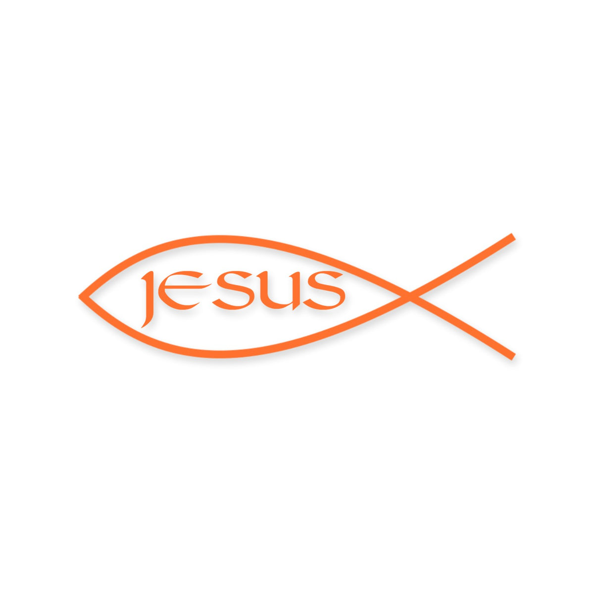 Jesus Fish sticker x2, Ichthys sticker, Christian car sticker vinyl decal