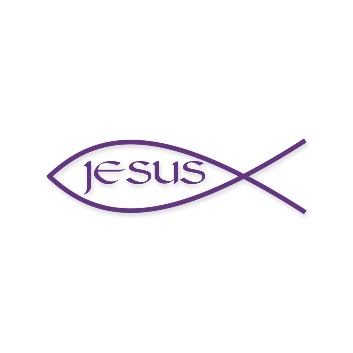 Jesus Fish sticker x2, Ichthys sticker, Christian car sticker vinyl decal