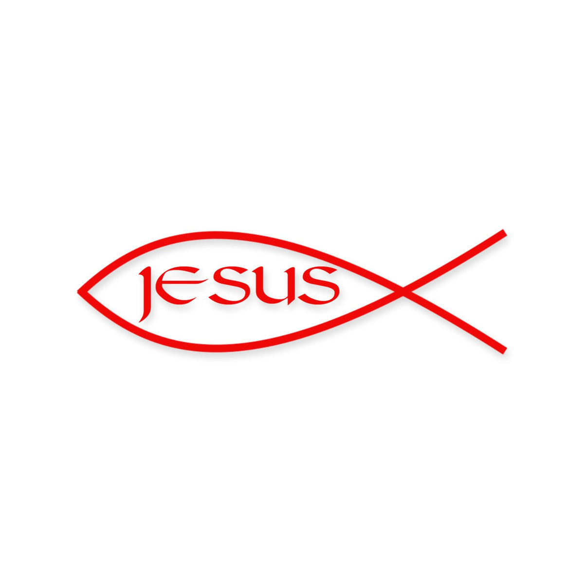 Jesus Fish sticker x2, Ichthys sticker, Christian car sticker vinyl decal