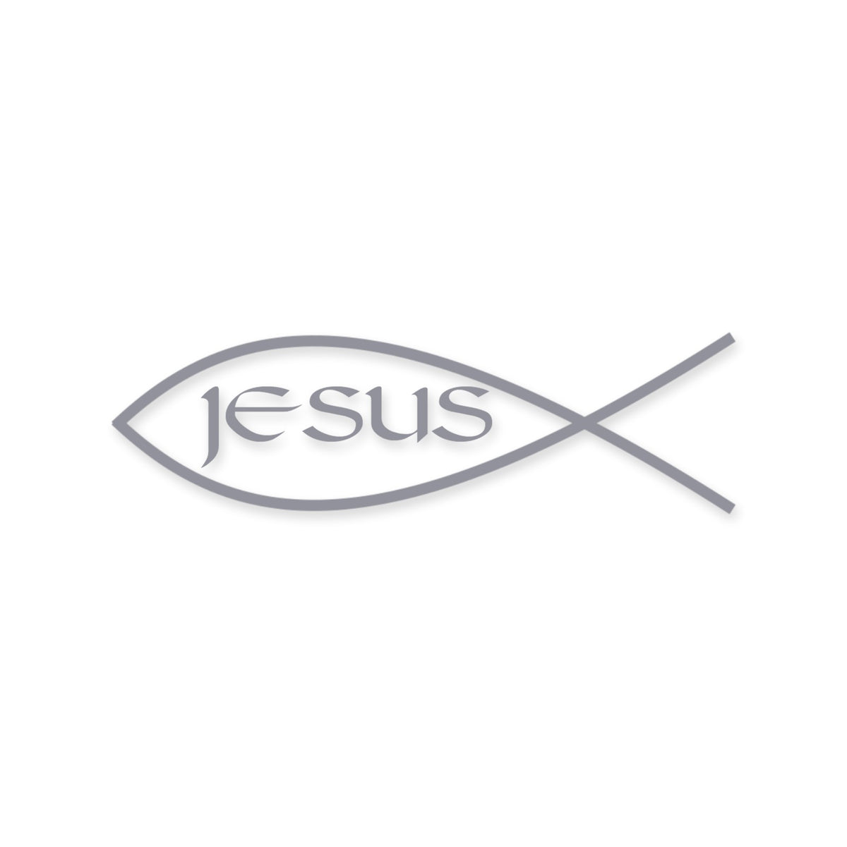 Jesus Fish sticker x2, Ichthys sticker, Christian car sticker vinyl decal
