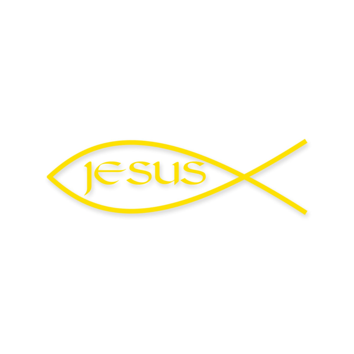 Jesus Fish sticker x2, Ichthys sticker, Christian car sticker vinyl decal