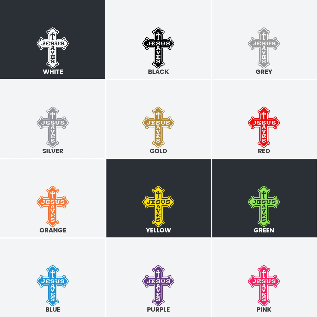 Jesus Saves sticker, Christian sticker, car sticker, laptop, vinyl decal