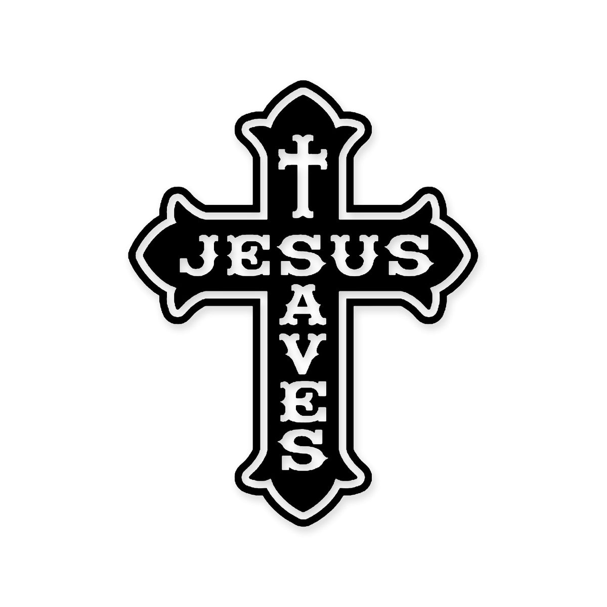 Jesus Saves sticker, Christian sticker, car sticker, laptop, vinyl decal