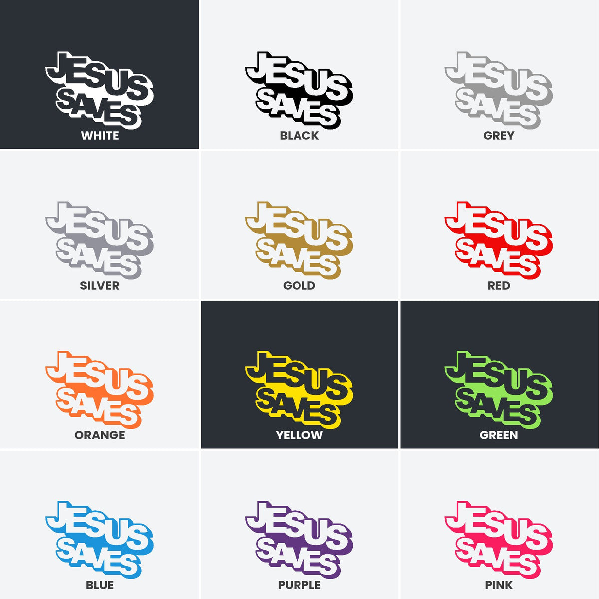 Jesus Saves lettering sticker, Christian sticker, car sticker, laptop, walls vinyl decal