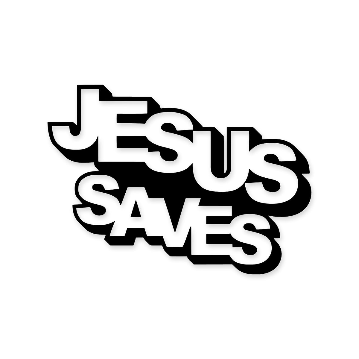 Jesus Saves lettering sticker, Christian sticker, car sticker, laptop, walls vinyl decal