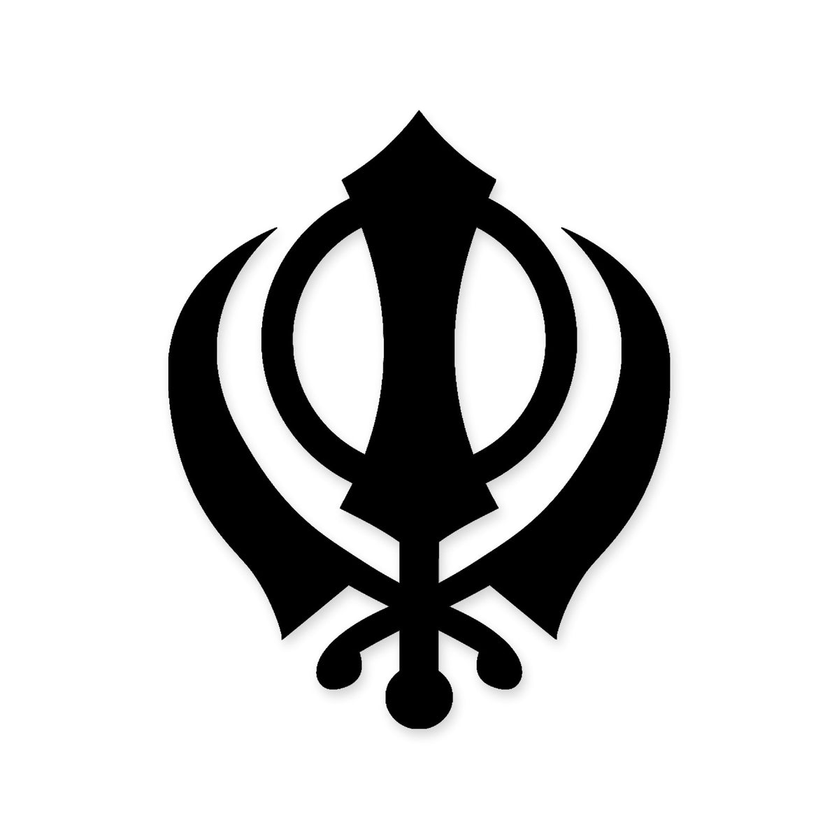 Khanda symbol Sikh Sikhism car sticker vinyl decal, walls, window, laptop